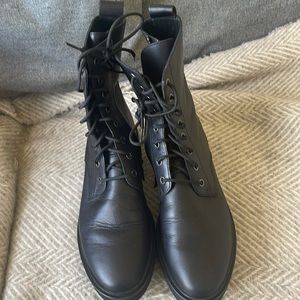 Eileen Fisher faux lace boots with side zip size 9